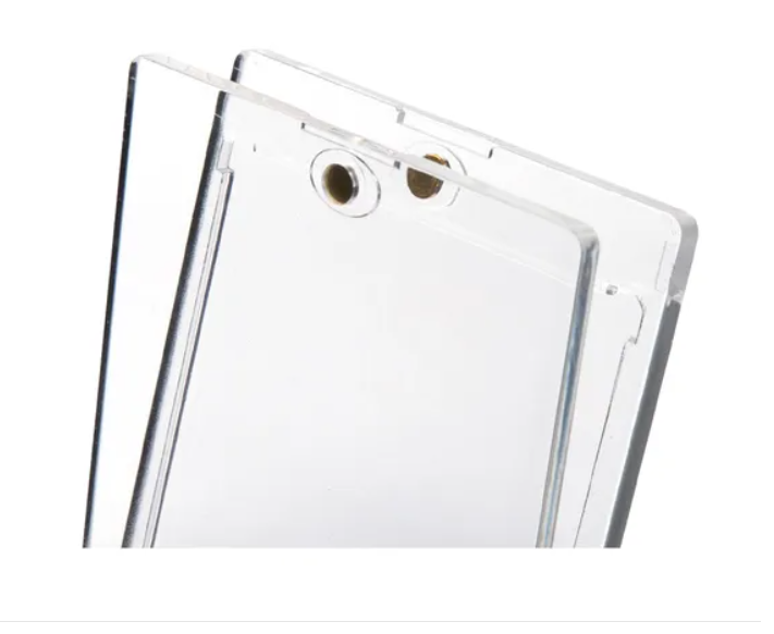 Clear Card Holder Case with Magnet Closure